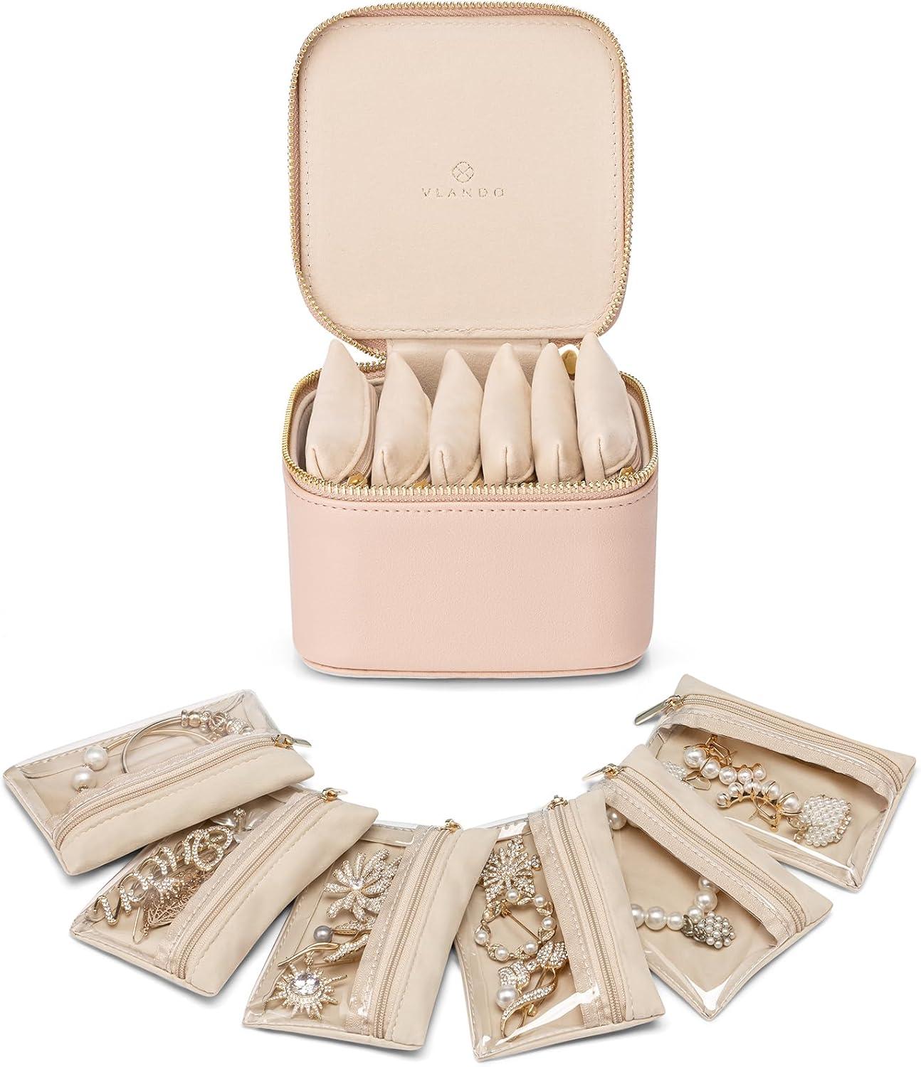 Surprising Insight: Hypoallergenic Studs, 6 Velvet Bags, Stackable Storage for Traveler's Kit