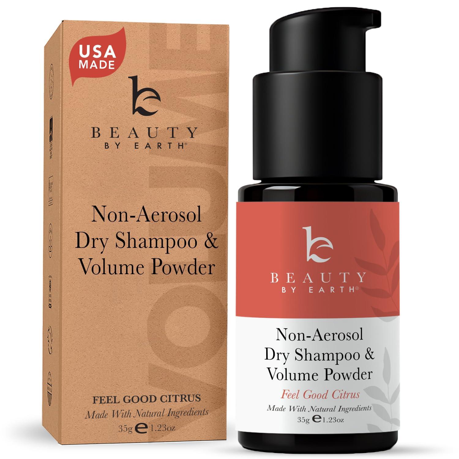 Beauty by Earth Dry Shampoo: Non-Aerosol, Volumizing, Biotin-Infused, Clean, Travel-Friendly, USA-Made - Tested 2025