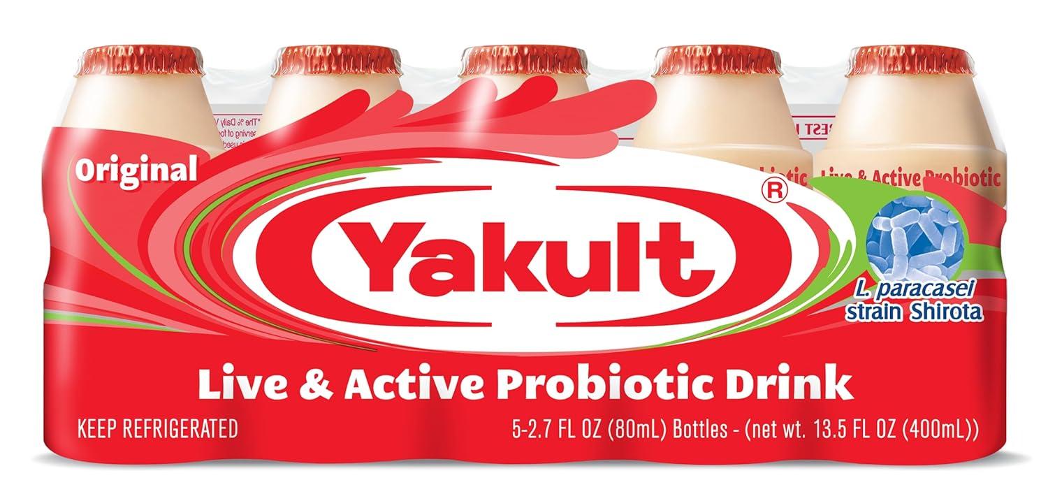 Yakult's 2.7 oz Probiotic Drink: Tested Immunity Boost vs. 5-pack Convenience