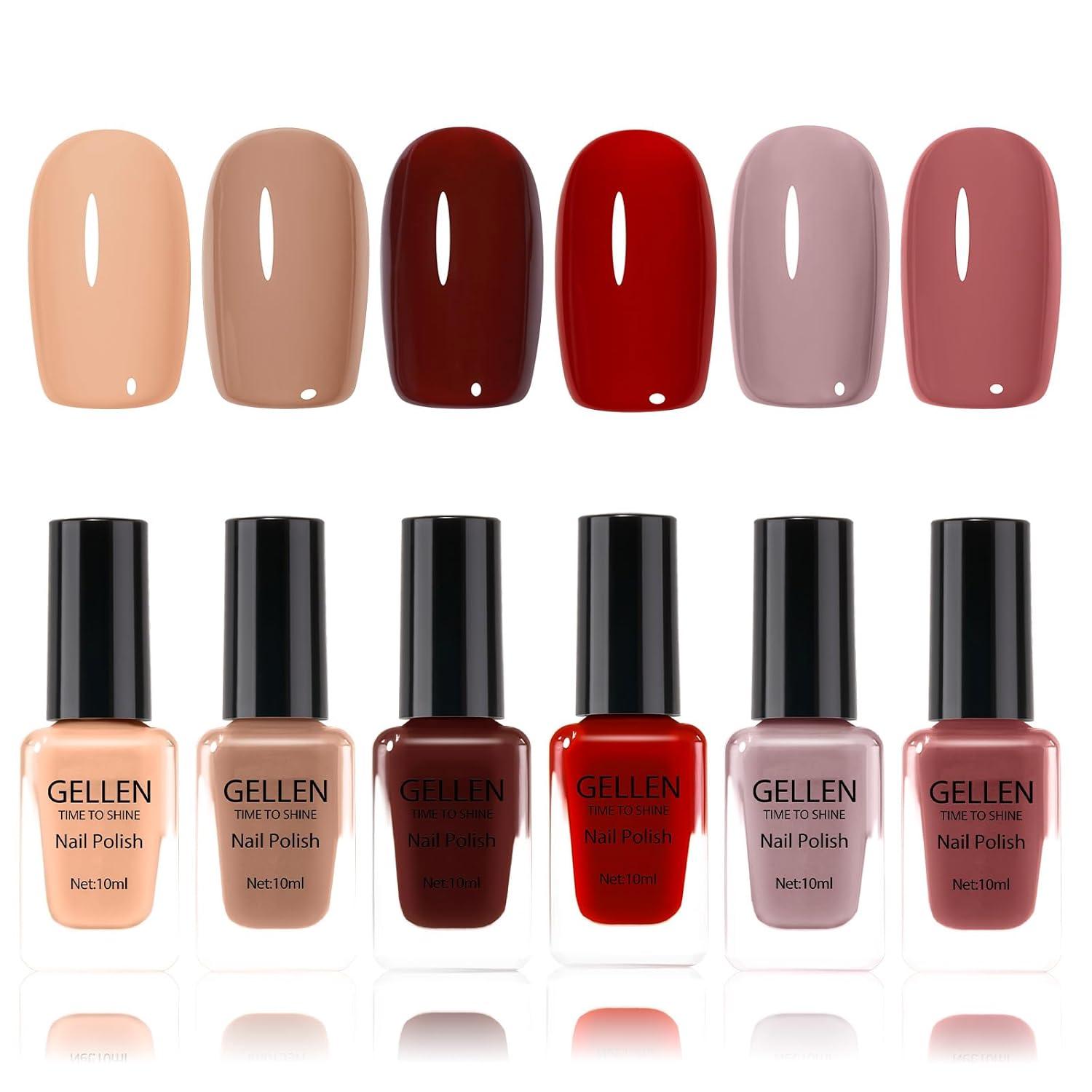 Gellen Quick-Dry Versus UV-Free: Trendy 6-Color Sets vs. Salon... | DIY Manicure Edition