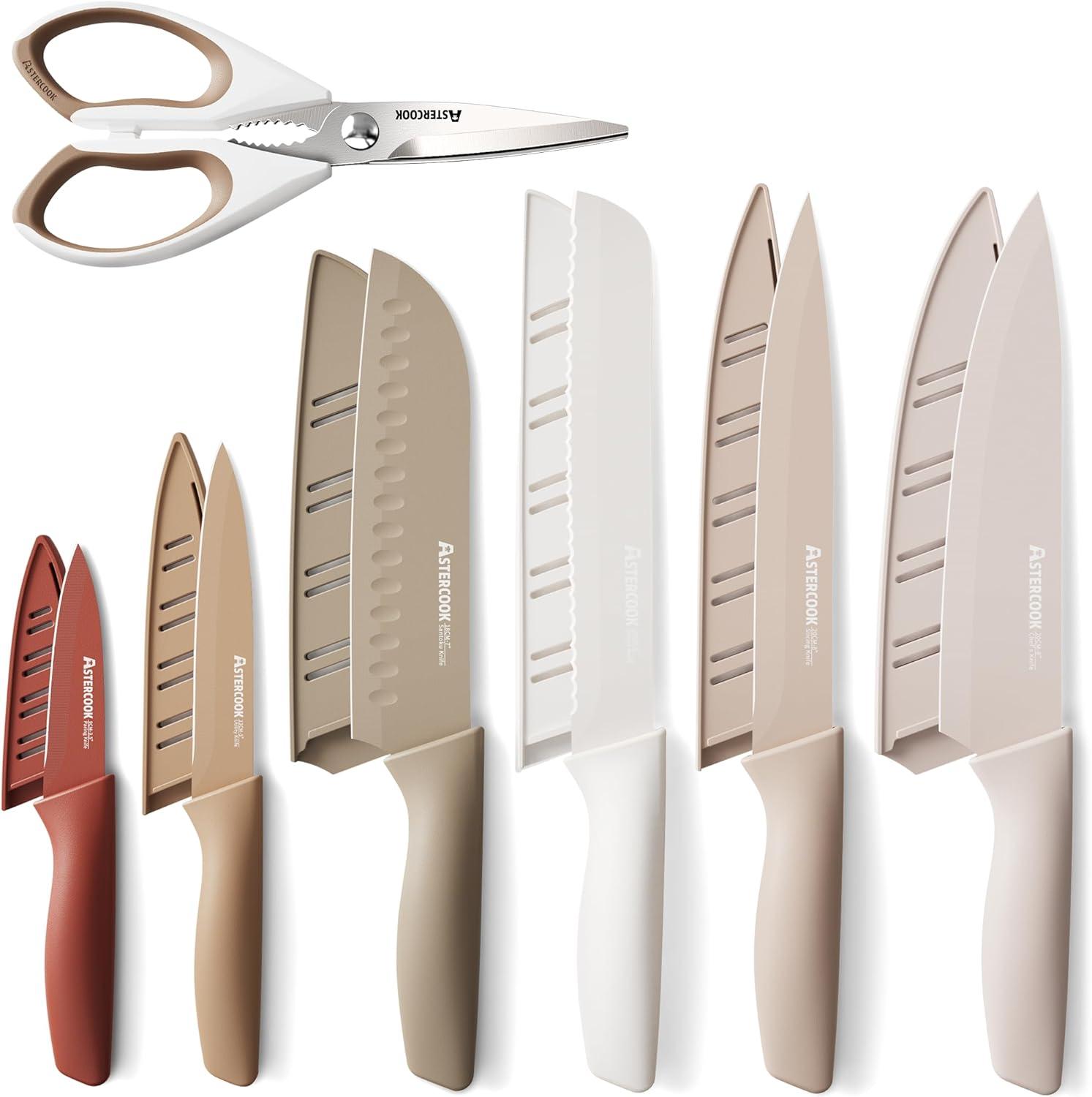 Astercook Knife Set: 13-Piece, Anti-Rust Tested vs Standard Kitchen Knives for Holiday Gifts