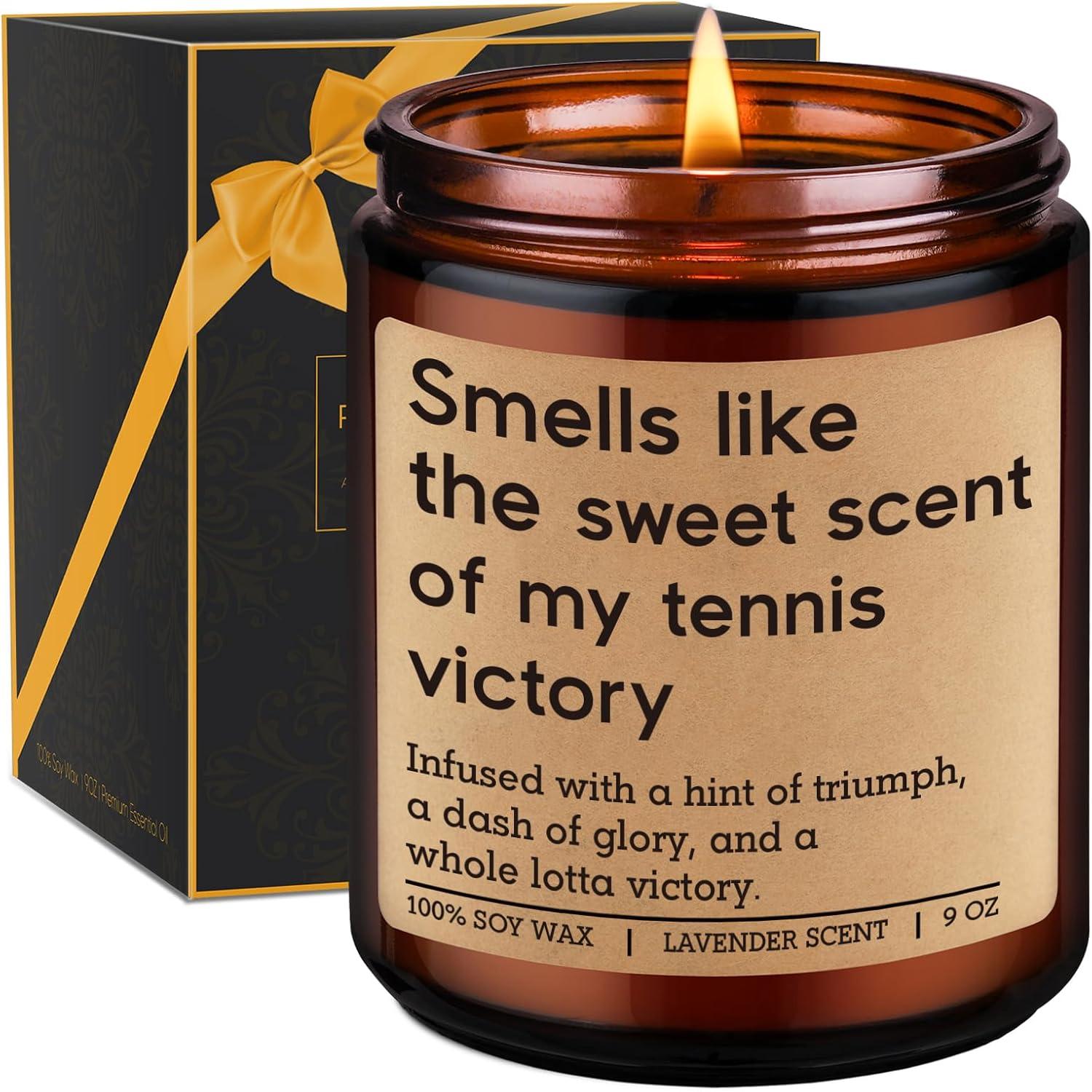 Candle Gift: Surprising Scented Victory for the Tennis Lover