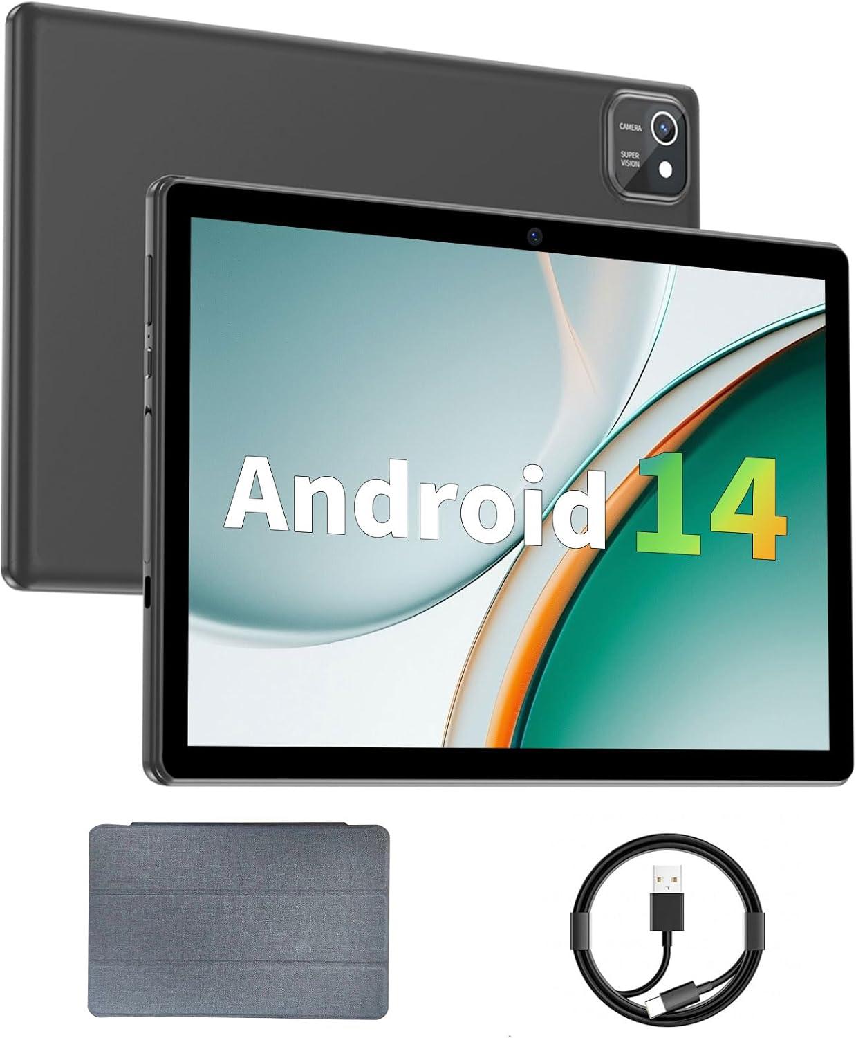 10-Inch Android Tablet Showdown: 1TB Expand, 6000mAh Battery, Dual Camera (Black)