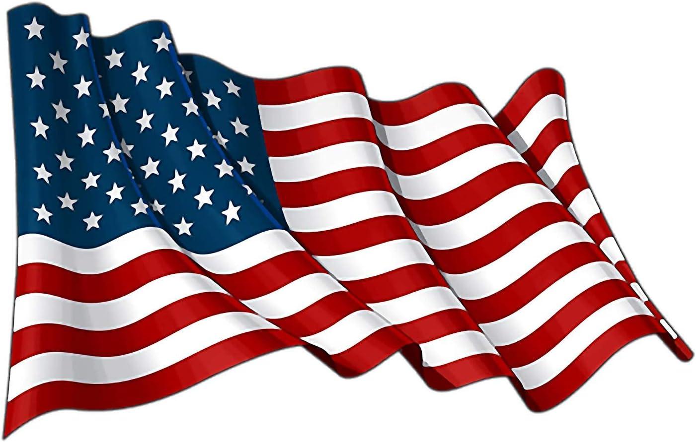 Car Decal Showdown: Wavy Design Tested vs. Standard - 5x3 Inch Patriotic Use