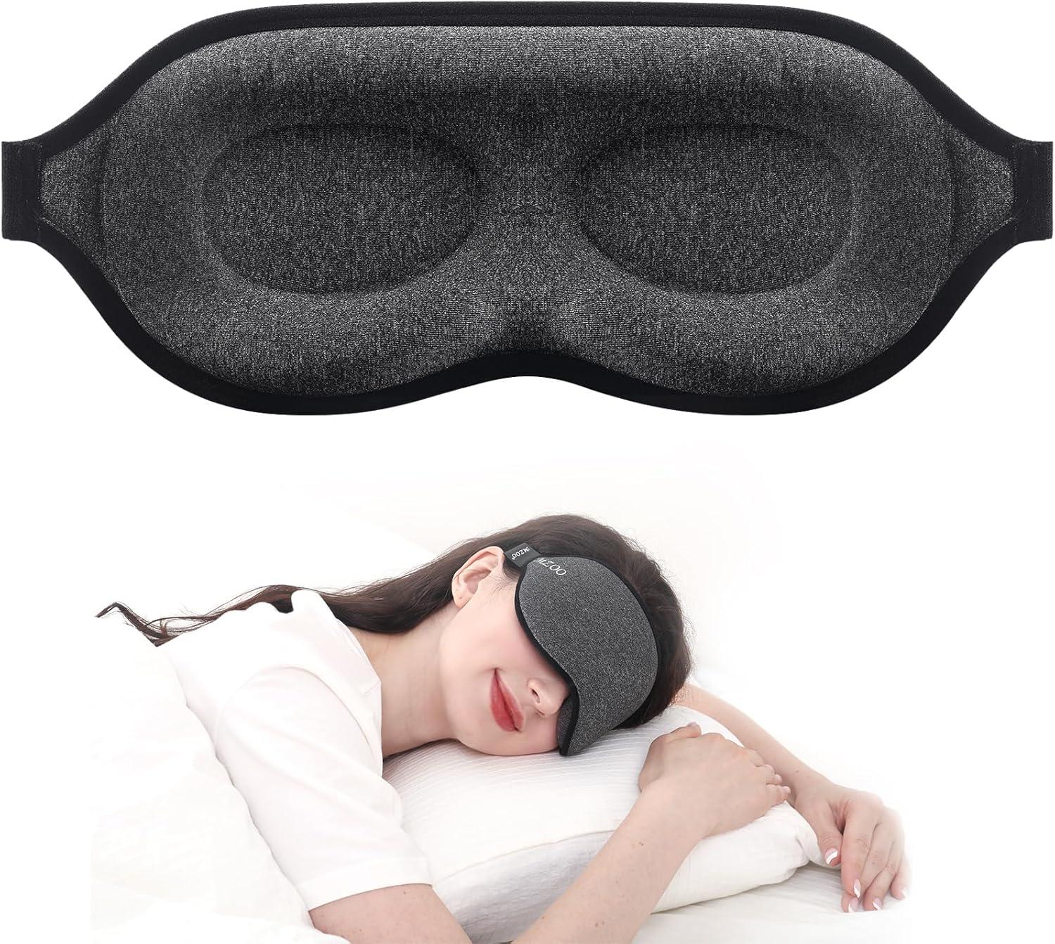 MZOO Eye Masks Showdown: 3D Contoured, Patented Light Blocking, Reusable Design for Travel & Sleep