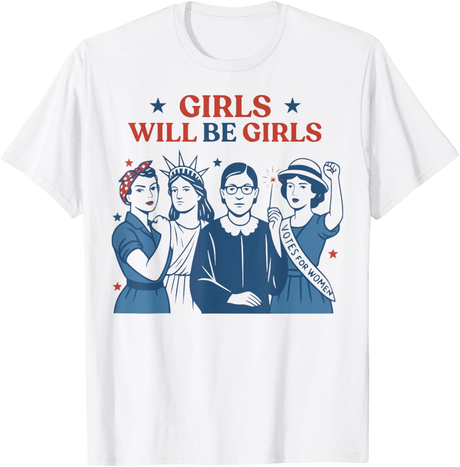 National Pride Flag Symbol, Feminist Icons, and Witty Critiques: T-Shirt Showdown with Progressive Causes, Retro Humor, Non-Political