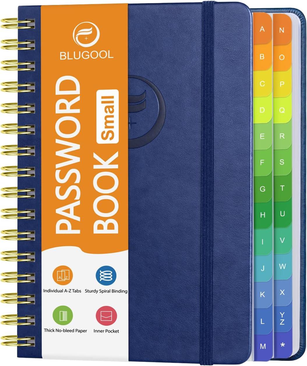 Compared: Password Keeper with Tabs, Senior Design, Spiral & Navy Blue…