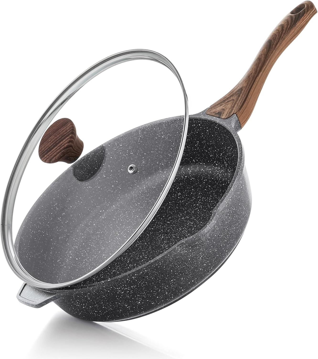 Showdown: SENSARTE Nonstick Skillet, Stay-Cool Handle vs. PFOA-Free Cookware for Healthier Induction Meals