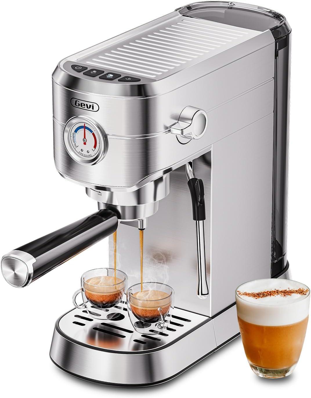 Gevi Coffee Makers Showdown: 20 Bar, Stainless Steel, Compact, Gift-Ready