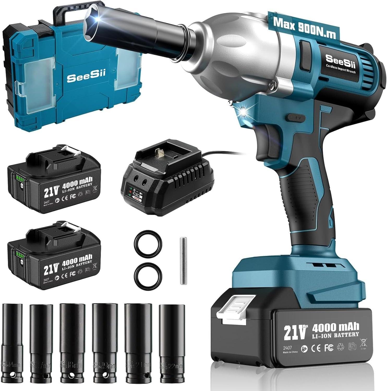 Seesii Impact Wrench Tested: 665 FT-LBS vs. 21V Battery for Home Use