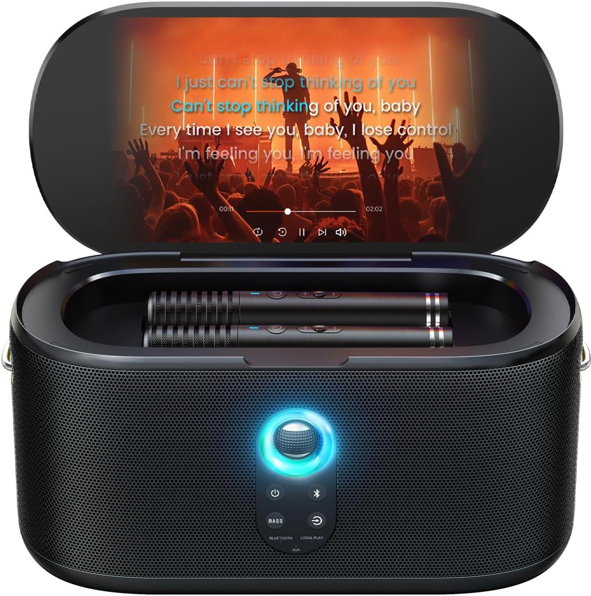 Showdown: Home Karaoke with Self-Charging, 10.1" Screen, 280W, and Auto-Tune EQ - Midnight Vibes