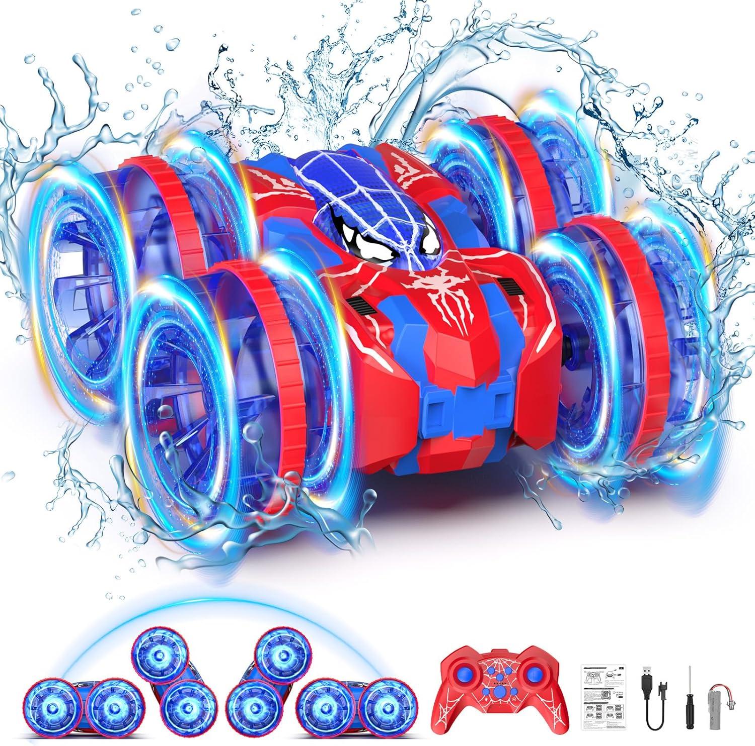 Tested: 4WD Waterproof RC Car, Amphibious Boat, 360° Rotation Stunt as Kids' Beach Toy