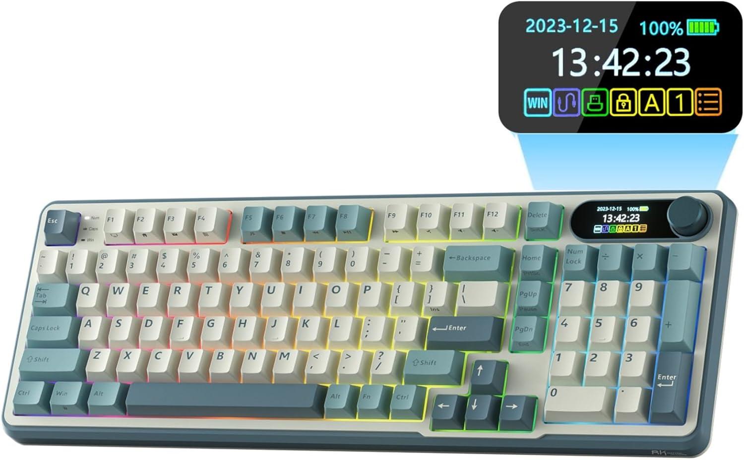 RK Royal Kludge S98 Showdown: Smart Display & Hot Swappable Mechanics