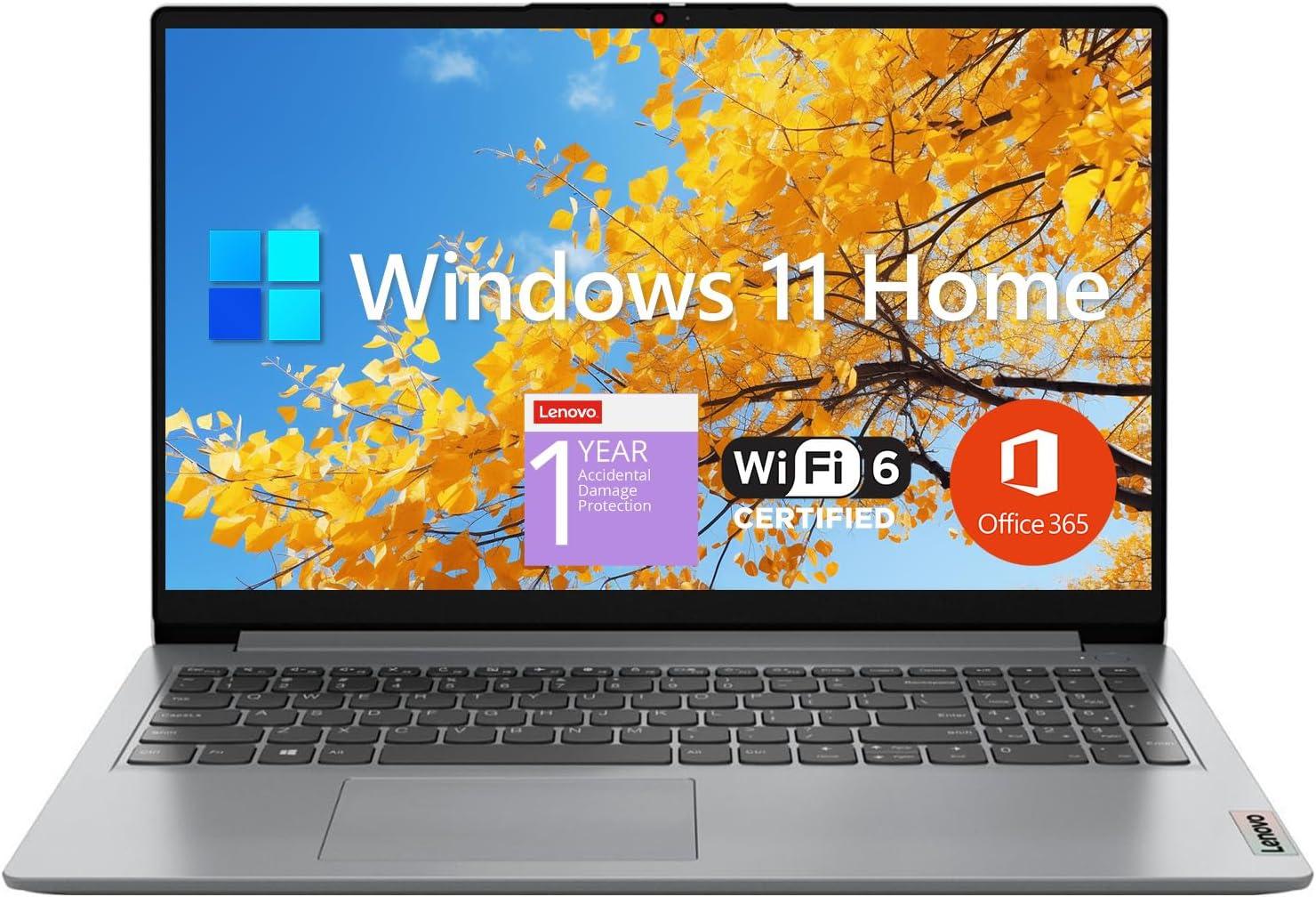 Student Laptop Showdown: Surprising Storage Combo, 15.6" FHD, Dual Core, 12GB RAM, 1 Year Office 365, Wi-Fi 6, Grey
