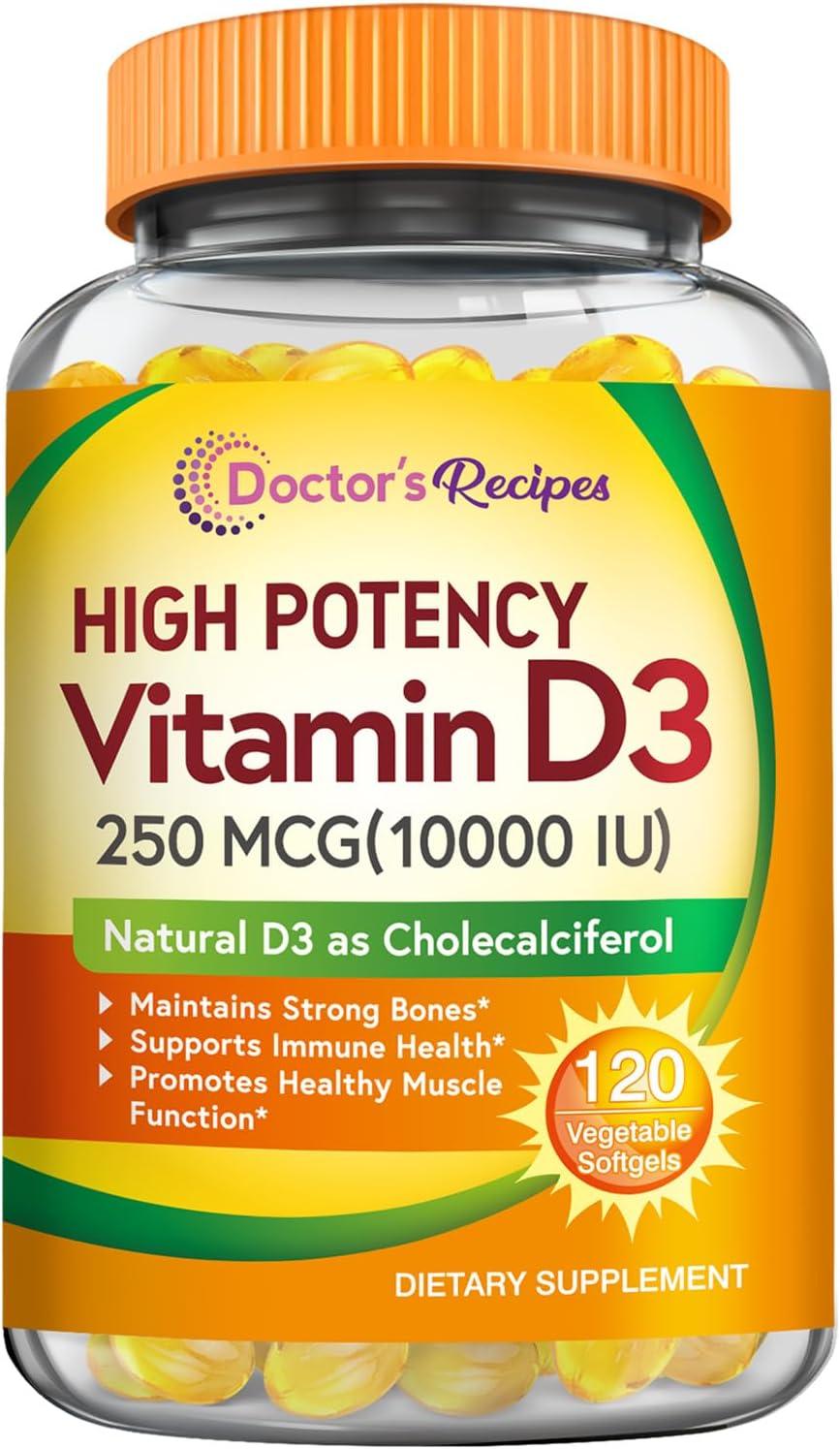 Surprising Vitamin D3 Showdown: 10000 IU, No Gelatin, Vegetarian Softgels