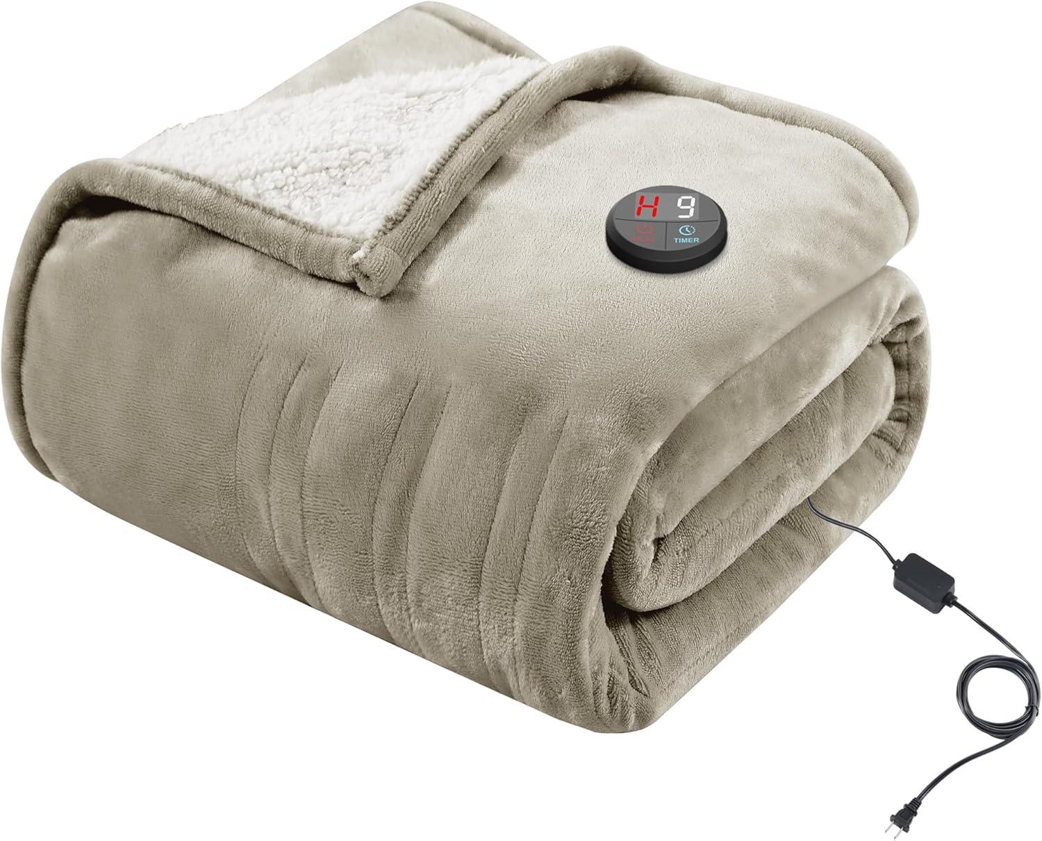 GOTCOZY Heated Throw Showdown: One Touch vs. 10 Levels-Khaki's Secret?