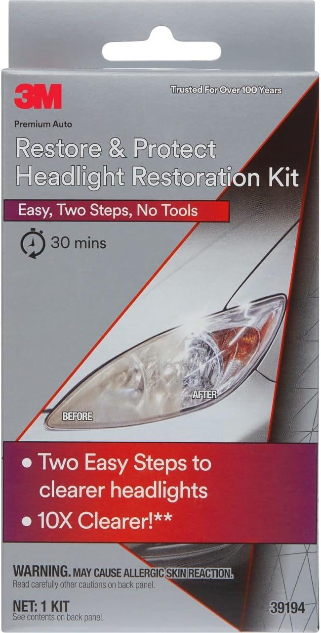 Headlight Restoration Showdown: 3M's Tested Grit, Microfiber Wipes, Foam Pad, Latex-Free Glove