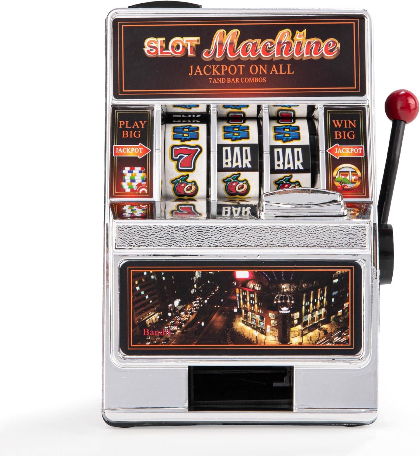 Nostalgia 7inch Slot Machines (No Battery) vs Family Desktop Game with Piggy Bank: Surprising Party Use