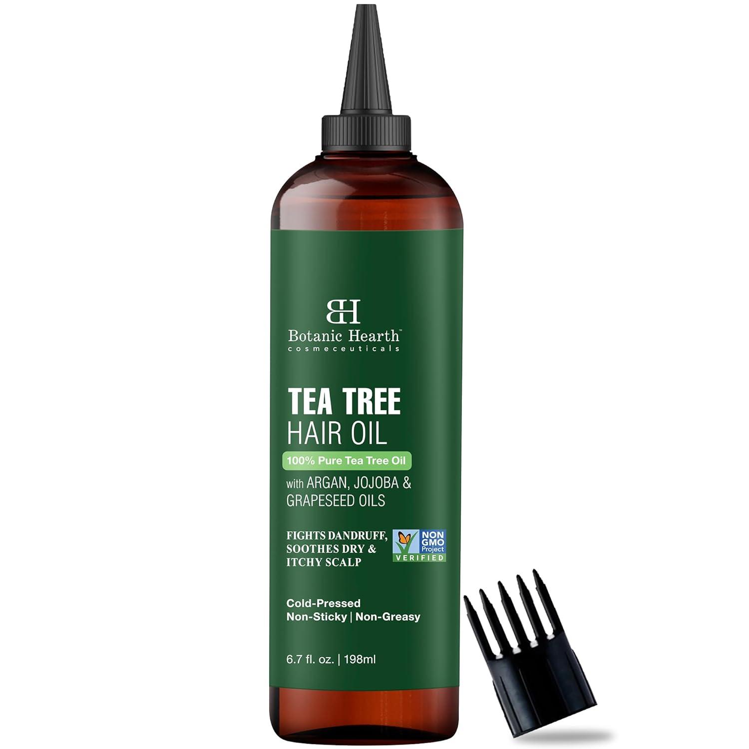 Scalp Soothing & Dandruff-Fighting: Botanic Hearth Tea Tree Oil Hair Care Tested with Jojoba & Grapeseed (Non-GMO)