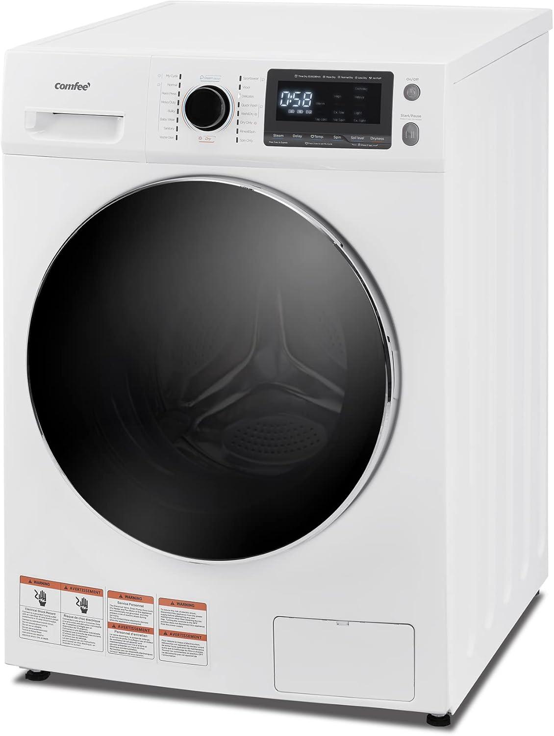 COMFEE' 24 Washer & Dryer Showdown: Steam Care, Overnight Dry, Dorm White?