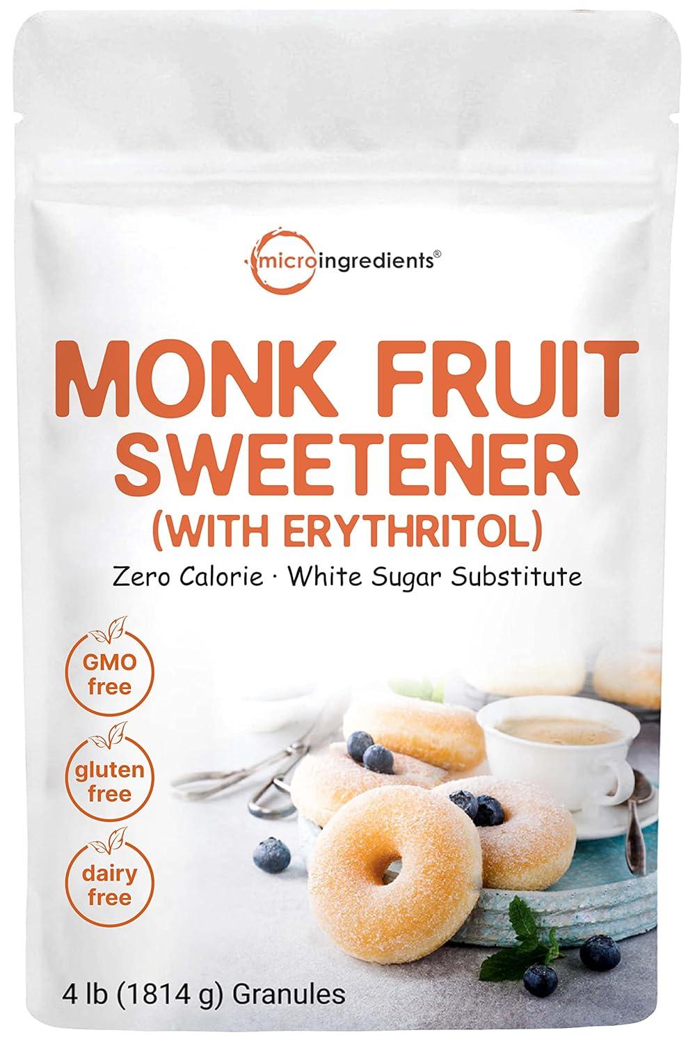 Monk Fruit vs Erythritol: No After Taste, 4-Pound Tested Substitute (Brews & Bakes)