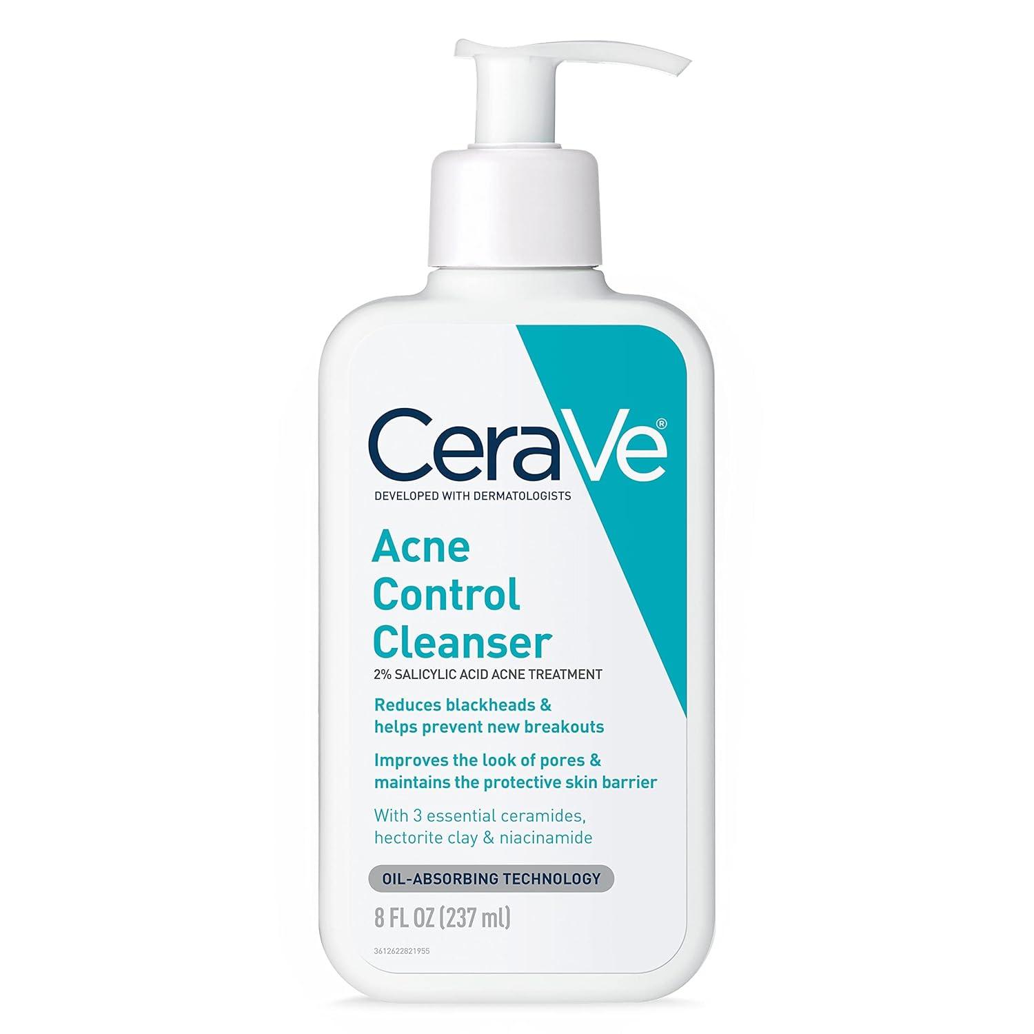 CeraVe Acne Treatment Face Wash: Tested for Pore Control, Oil Absorption, Redness, and Skin Barrier