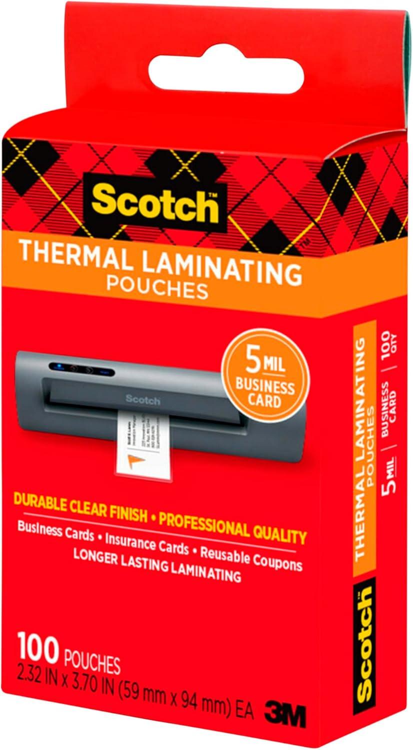 Clear Laminate pouches vs. Business Cards: Tested, 5 mil vs. 2.3x3.7... Perfect Office Insight