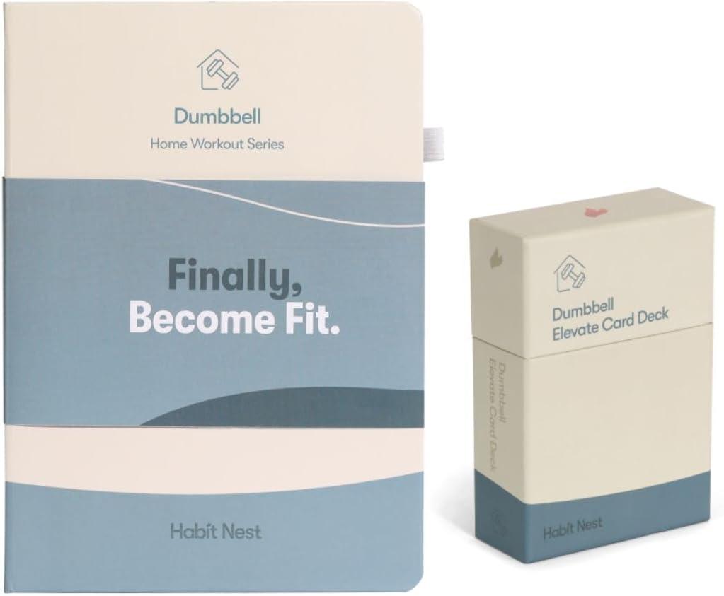 Dumbbell Journal Versus Cards: Tested Workouts elasticeated Use Case for Home Fitness... Woman or Man