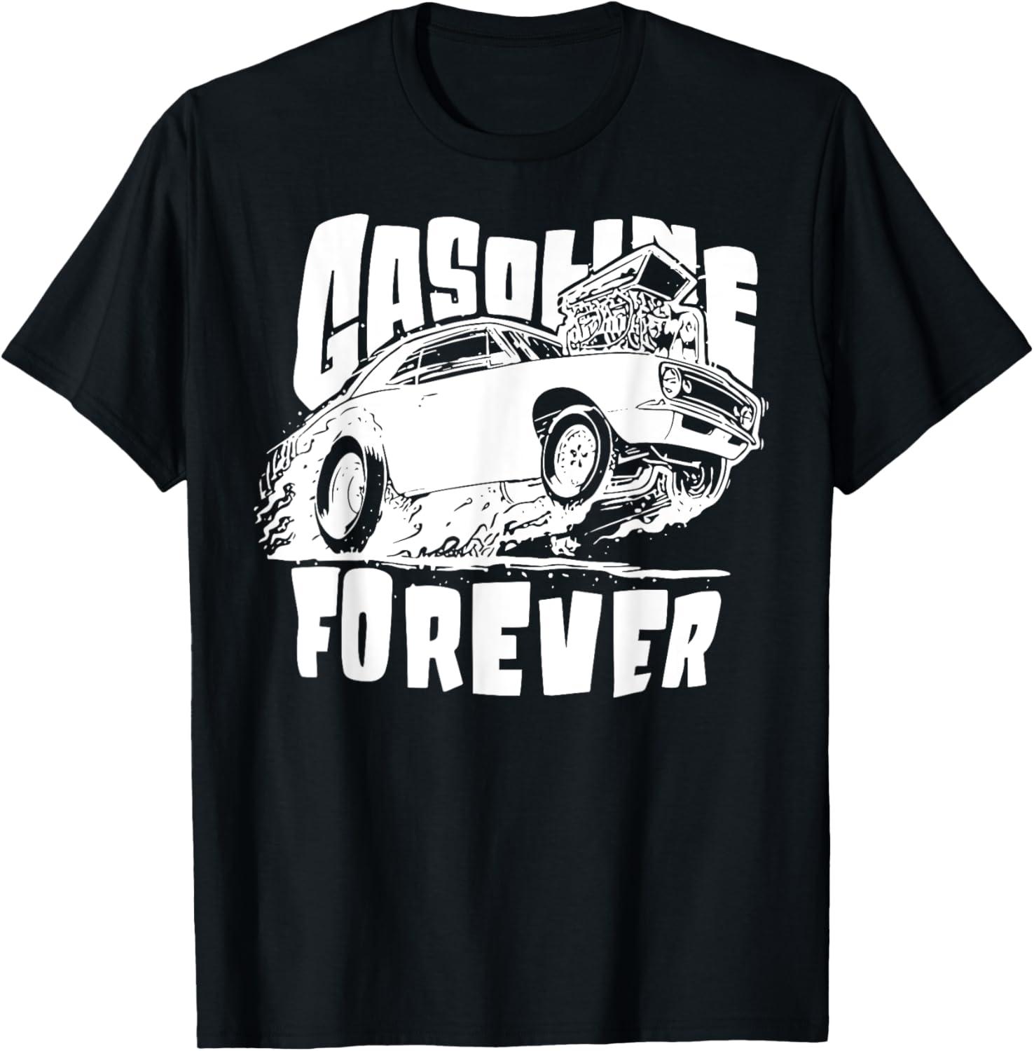 Funny Gas Cars Tee Showdown: Gasoline Tested Year-Round Style