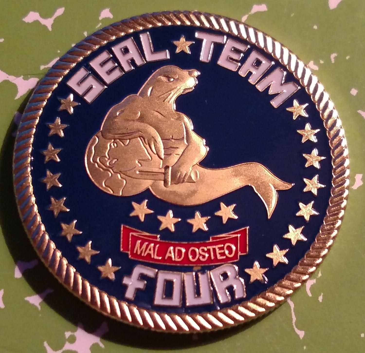 Seal Team Four Coin:tested Versus Military Challenges, Unique Edge Tactical Gear