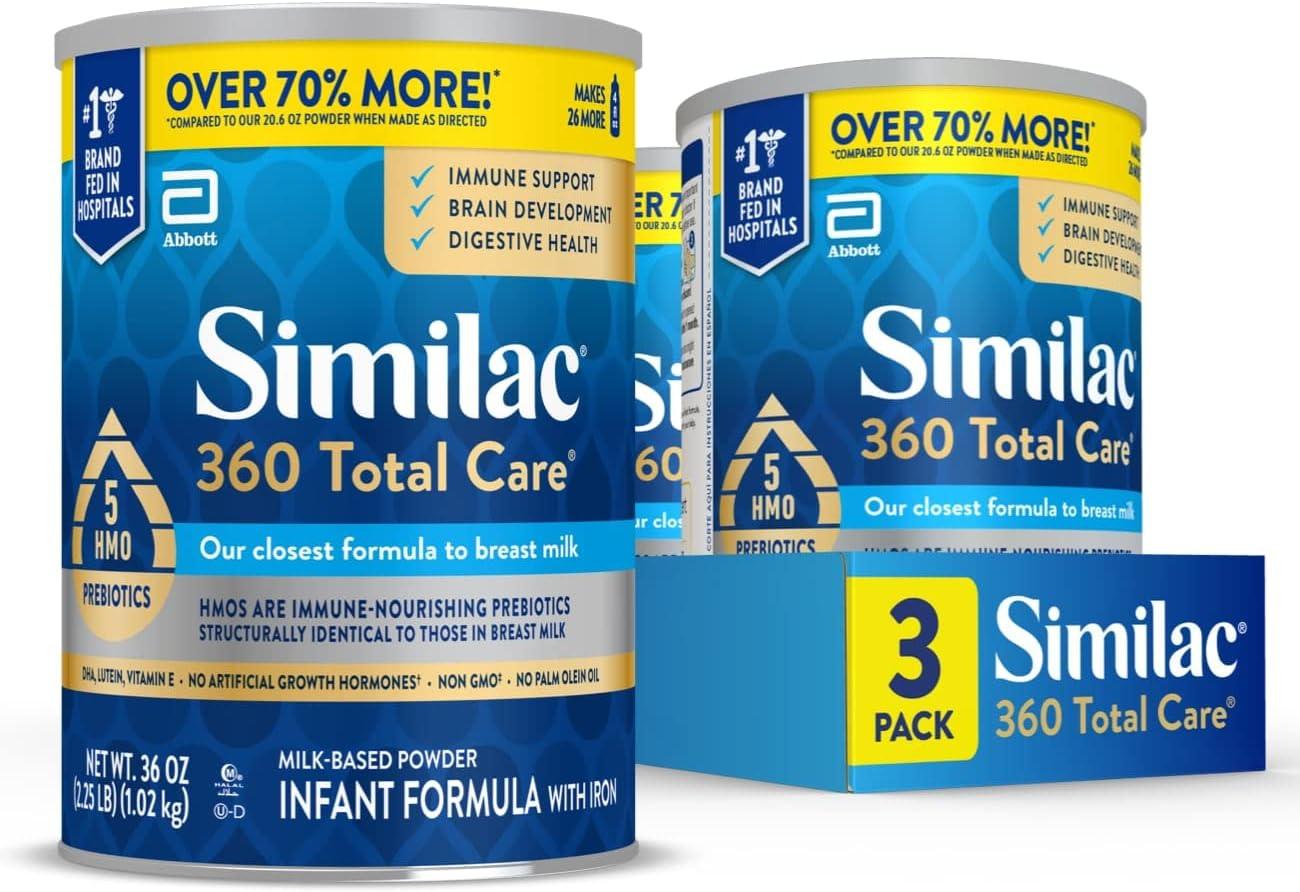 Similac vs. breast milk: Tested HMO prebiotics… non-GMO (36-oz pack)… surprising match for babies