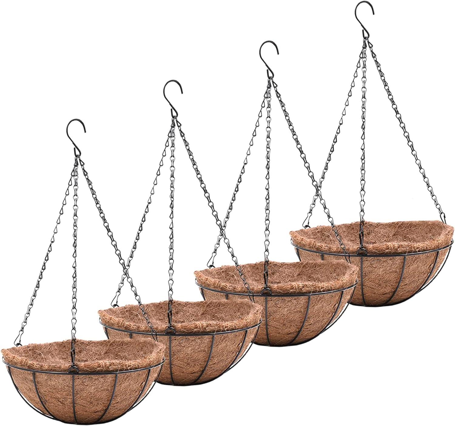 Round Metal Wire Baskets Tested For Outdoor charm, hang in Patios smartly