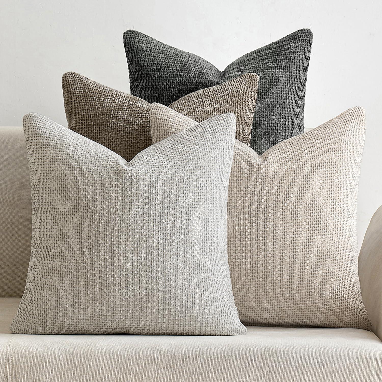 Chenille Covers Tested Versus Farmhouse Boho...18x18 Dream Covers for Sofas & Beds