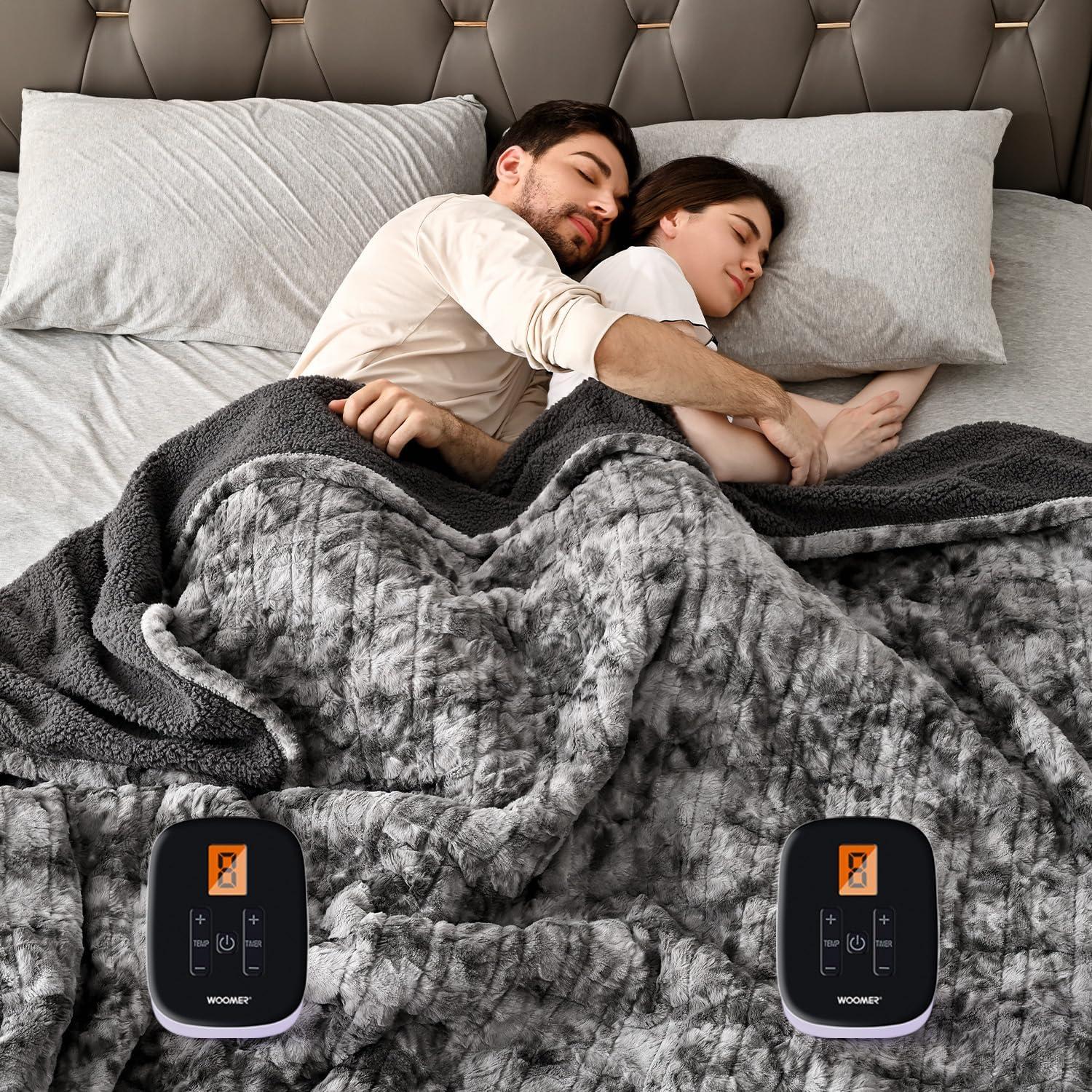 Heated Blanket Showdown: Dual Control, Faux Fur, 12H Auto Off for Home Office