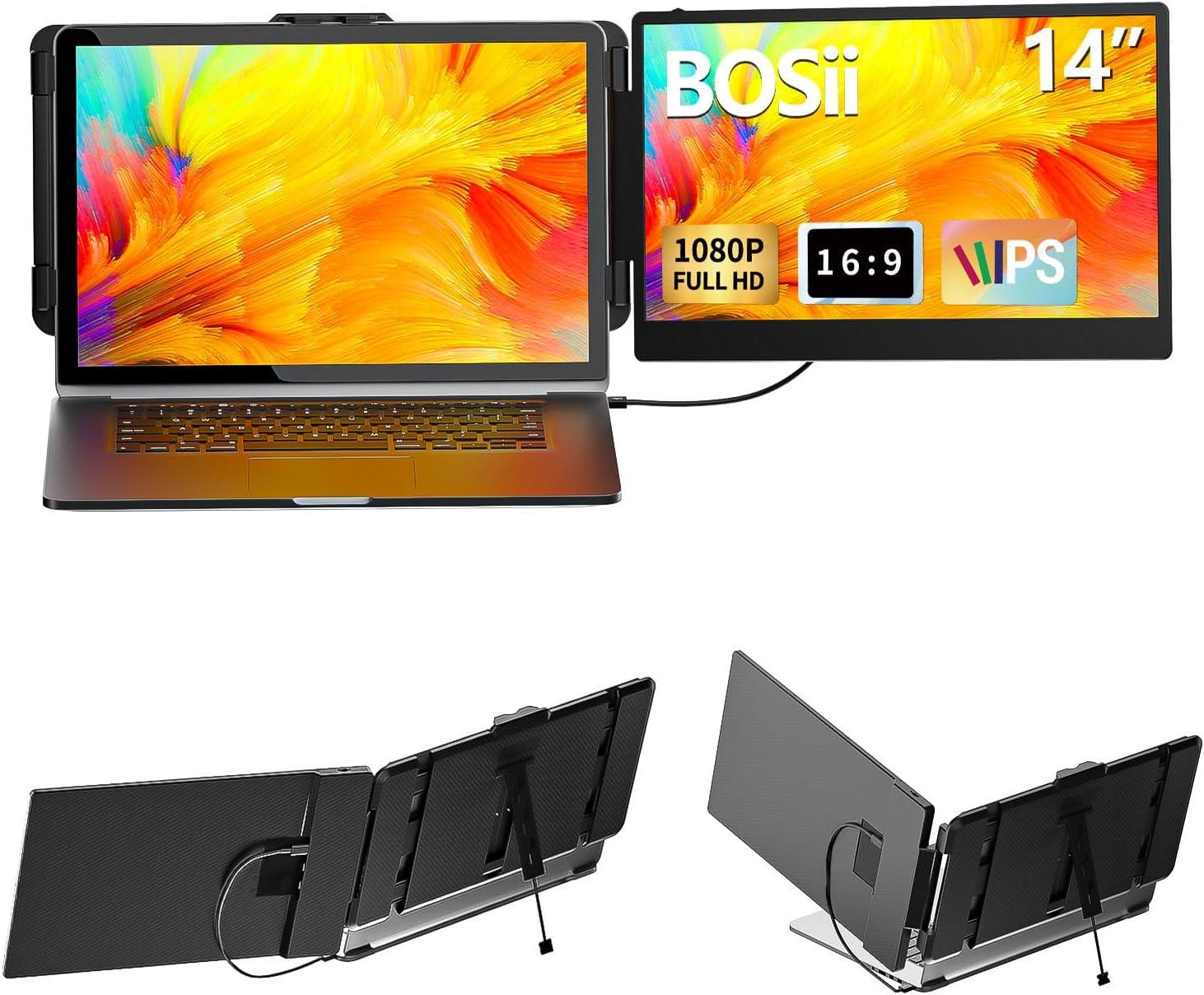 Surprising Versus: 14-Inch Dual IPS FHD Monitor with HDMI/USB-A/Type-C for Travel Work-Portable, Tested for Mac/Windows