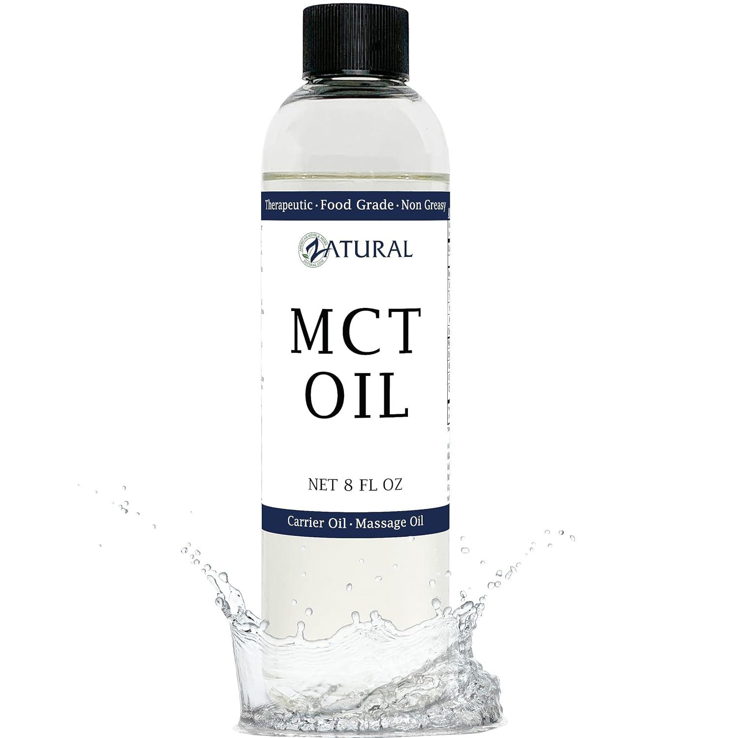 Pure MCT's Fast Absorption, Carrier Skin-Safe, Massage Therapeutic, Hydrating Non-Greasy, Hair Heat Shield, Food Grade, 8 Oz Tested-Skincare Showdown
