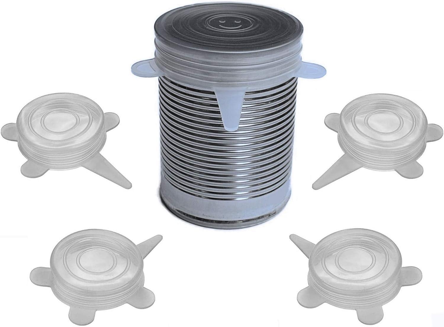 Pet & Human Can Lids: Stretchable, Universal Fit, Freshness, 4-Pack Tested