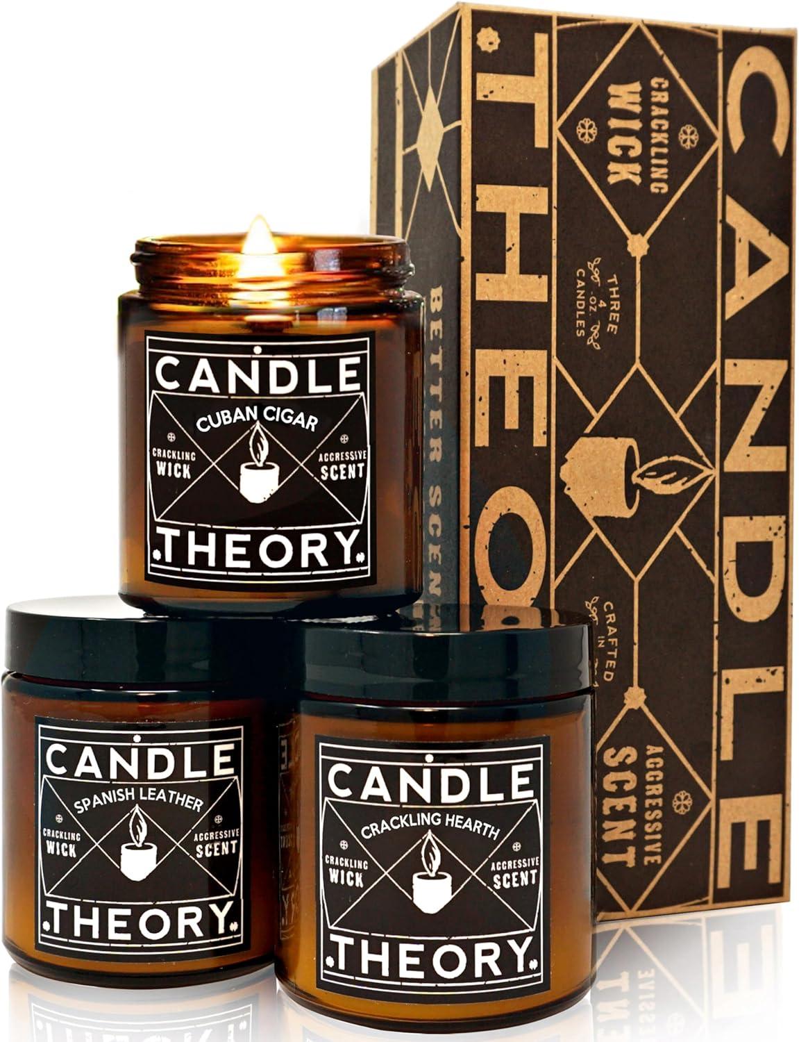 Showdown: 3 Wood Wick Candles... Tested for Man Cave Décor (Cuban Cigar, Spanish Leather, Crackling Hearth)