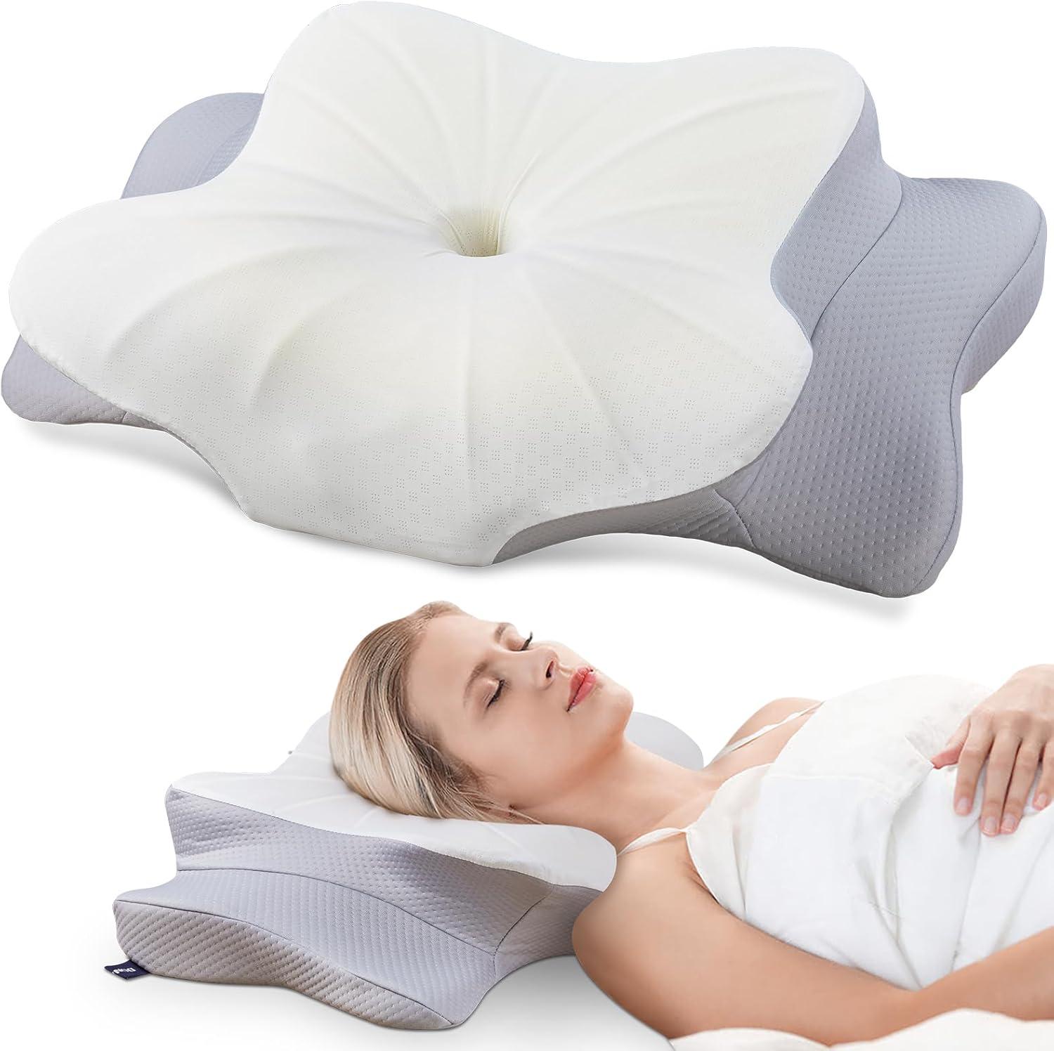 Surprising Showdown: DONAMA's Cervical Alignment vs. Memory Foam Contour & Ergonomic Support for Sleepers (Pillowcase Included)