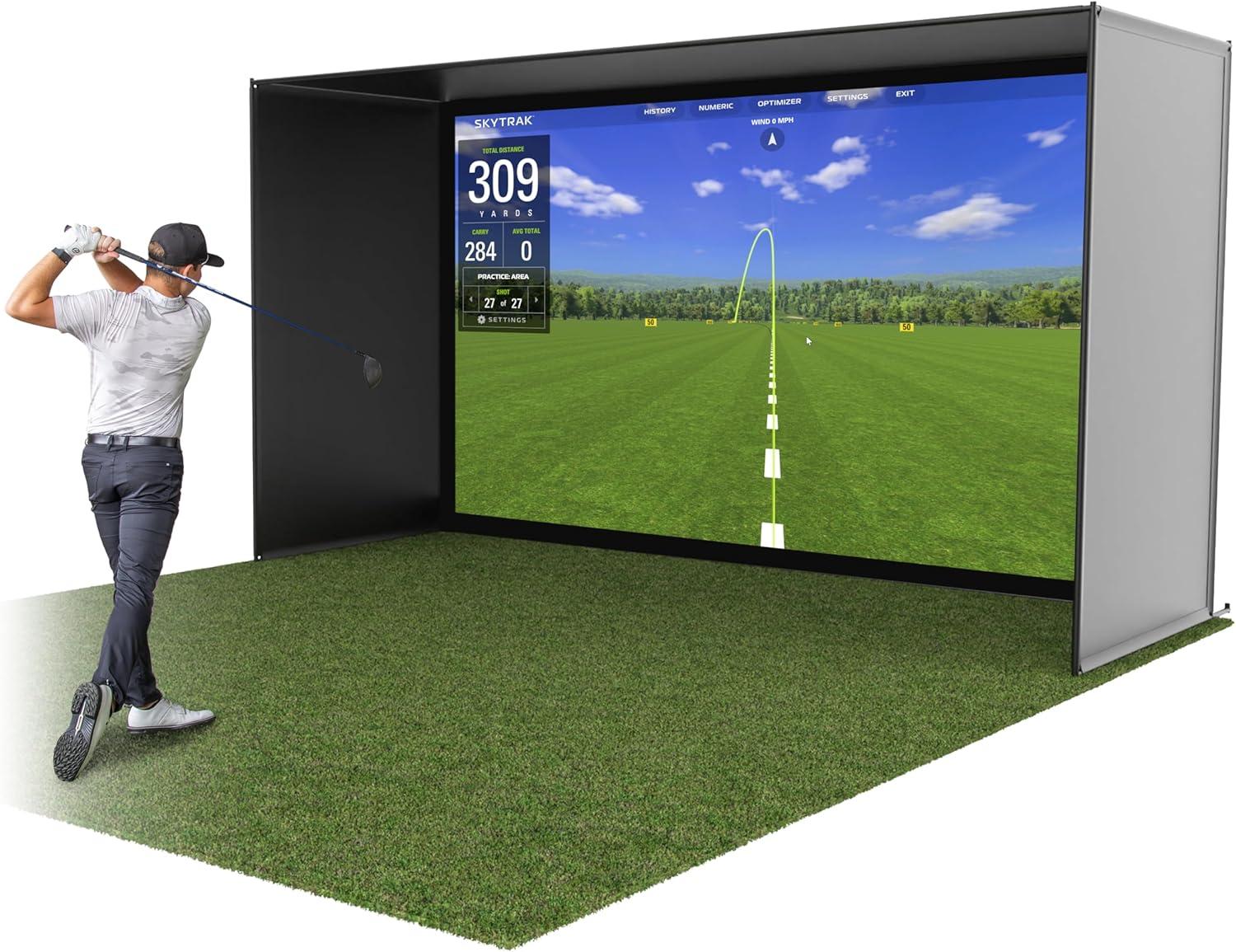GoSports Golf Simulator Enclosure Nets: 12x9 ft Showdown vs 14x8 ft & 10x8 ft - Tested for Precision & Flexibility