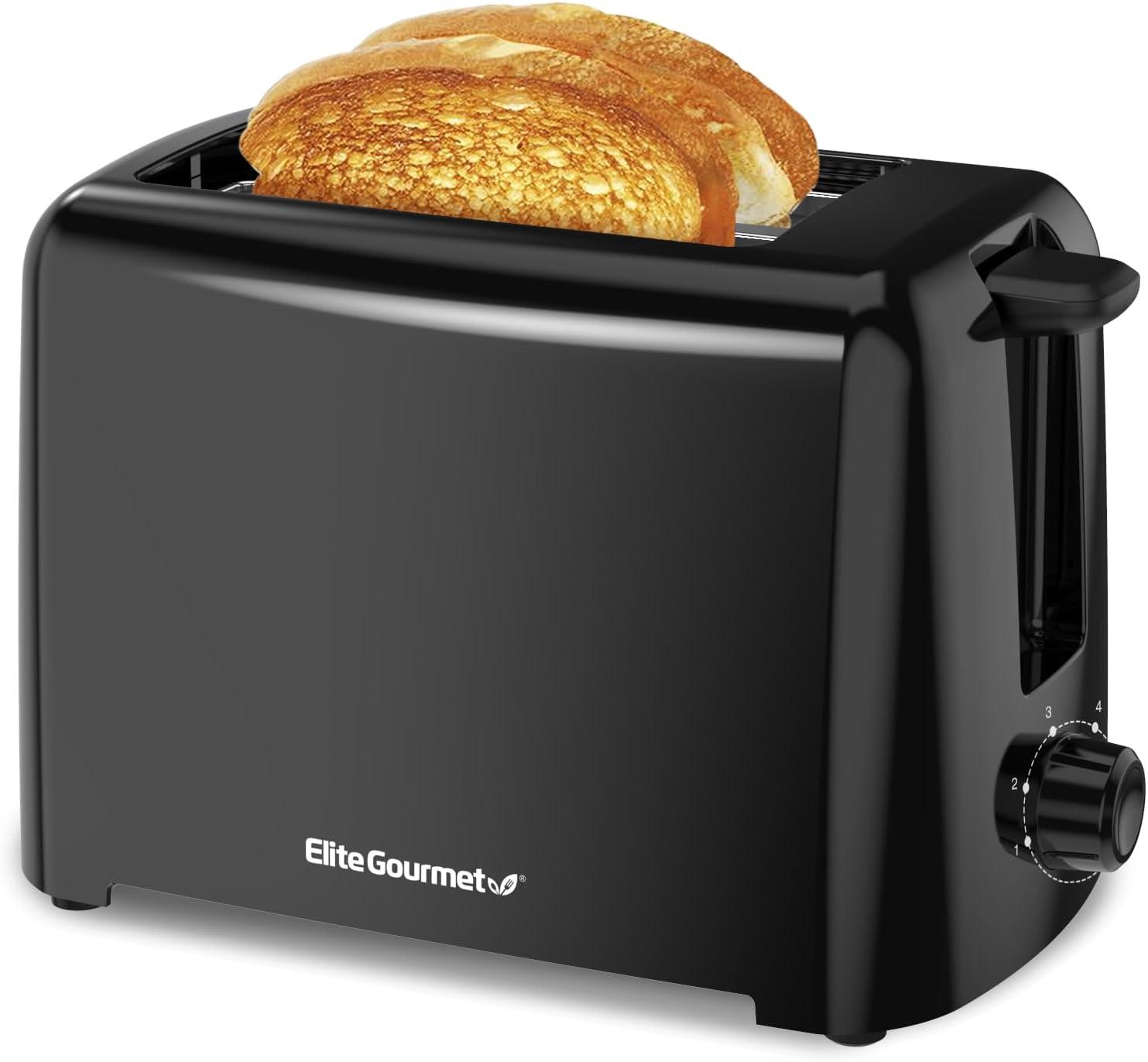 Elite Gourmet ECT1027B Toaster Showdown: 6 Temp, 1.25" Slots. ETL Certified. 2 Slices. Bagel-Ready?