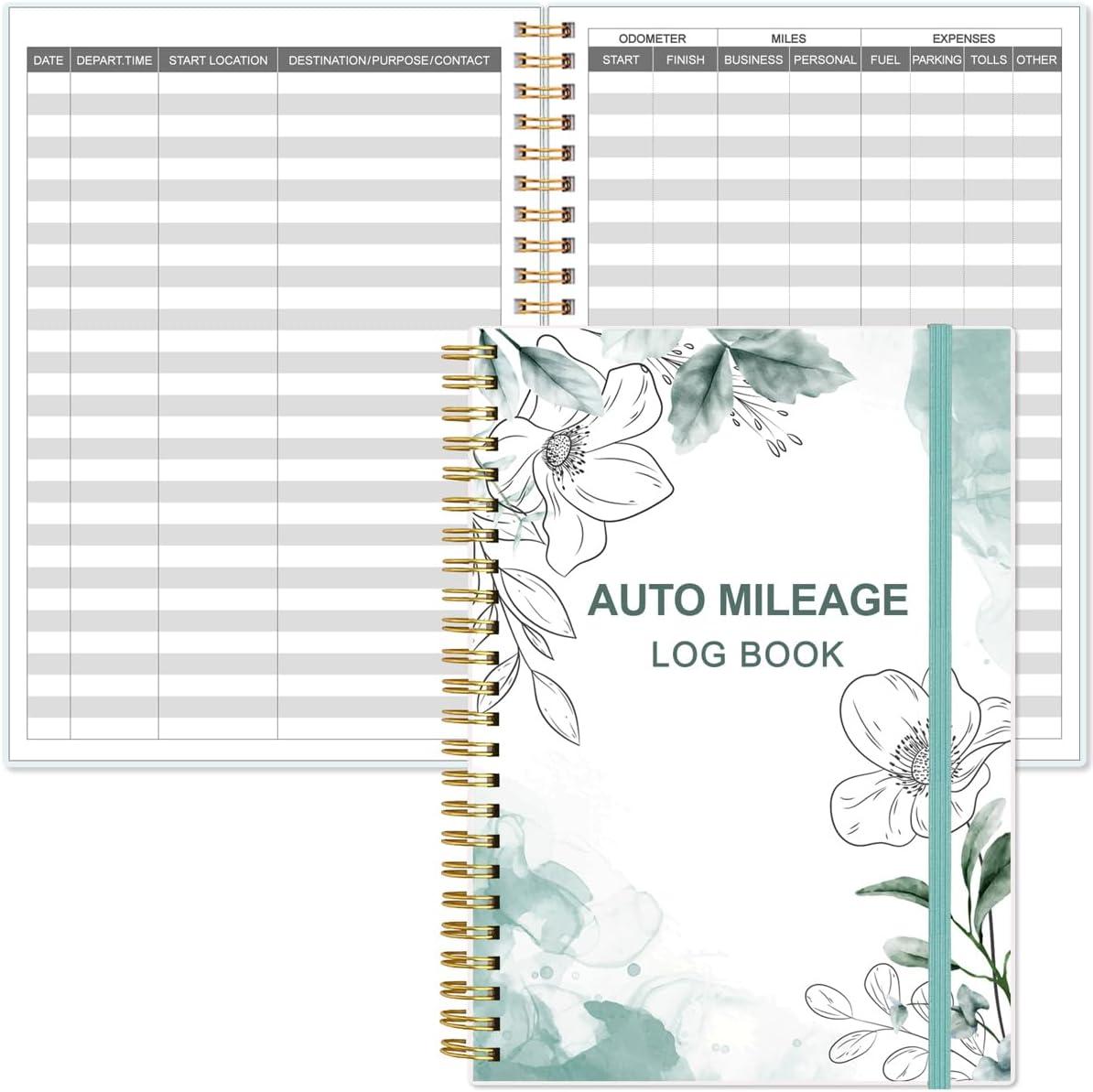 Vehicle Maintenance Log Book Showdown: Teal Floral Tested for Fuel, Repairs & Expense (5.8" x 8.5")
