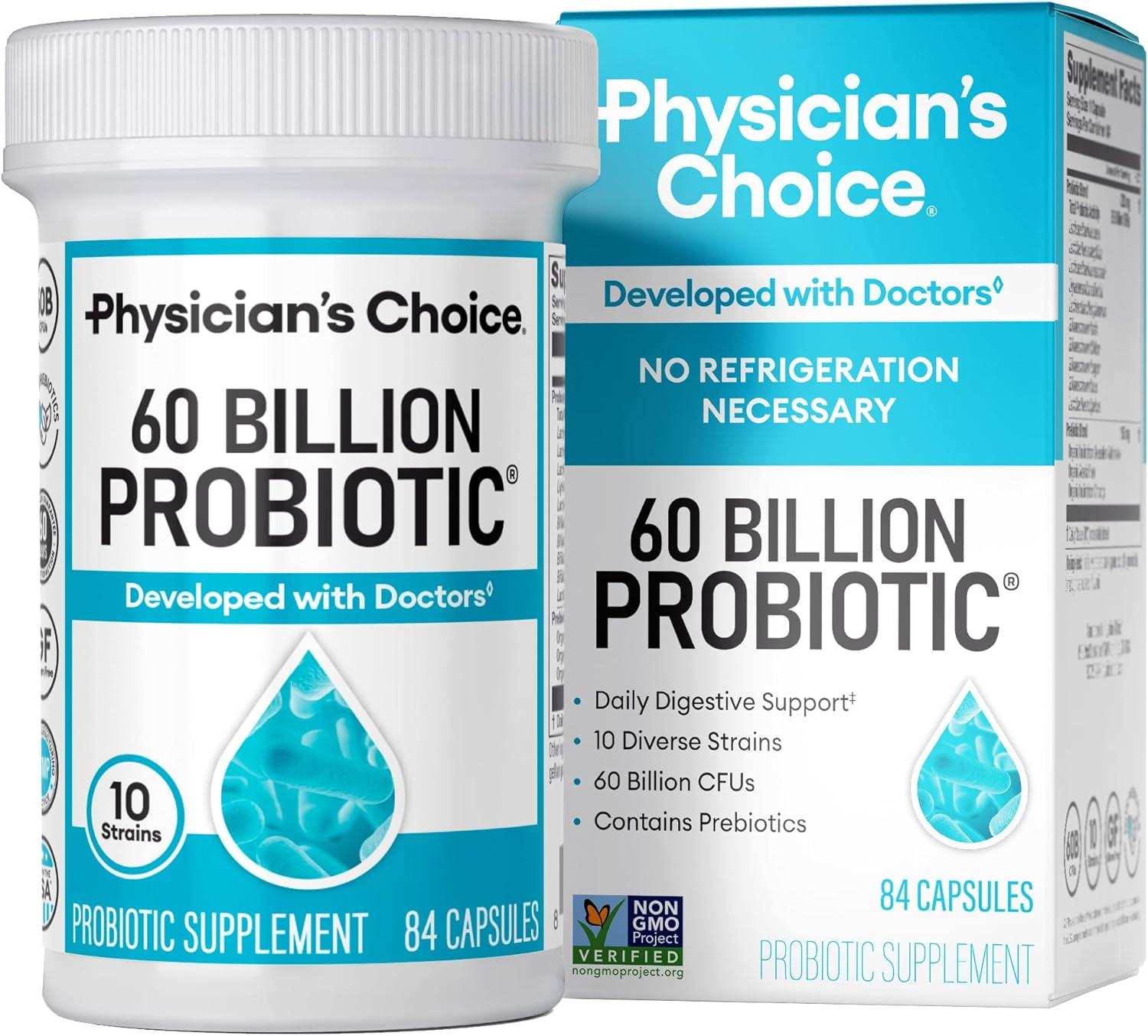 60 Billion CFU Versus Organic Prebiotics: Tested for Immune, Digestive & Gut Health