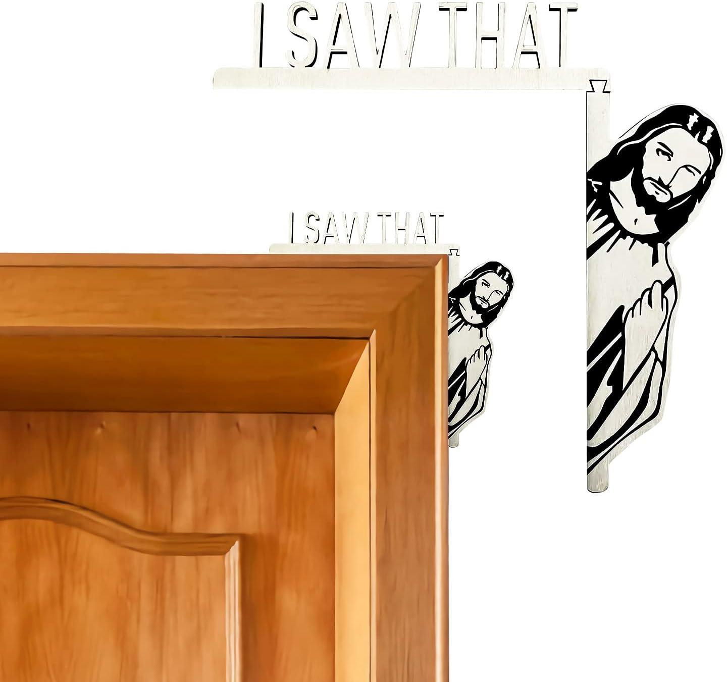 Home Decor Showdown: Door Corners, Funny Signs, Jesus Sitters, Wall, & Cabinet Fit