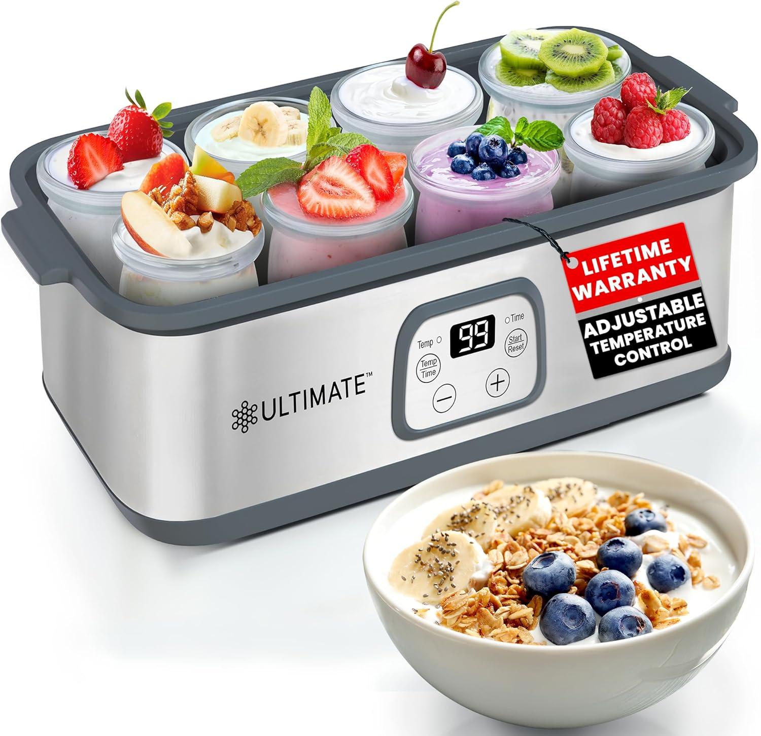 Probiotic Yogurt Maker Showdown: Adjustable Temp & Trillions of Live Probiotics - Wellness Gift Tested for Gut Health