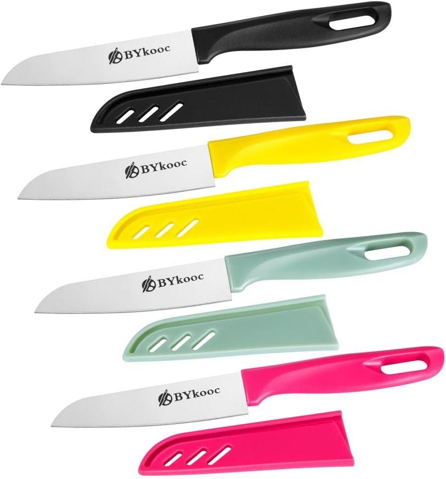Showdown: German Steel's Edge, 4PCS Sheath, Ultra Sharp Blades-Ergonomic Handles, Seasonal Kitchen Staple