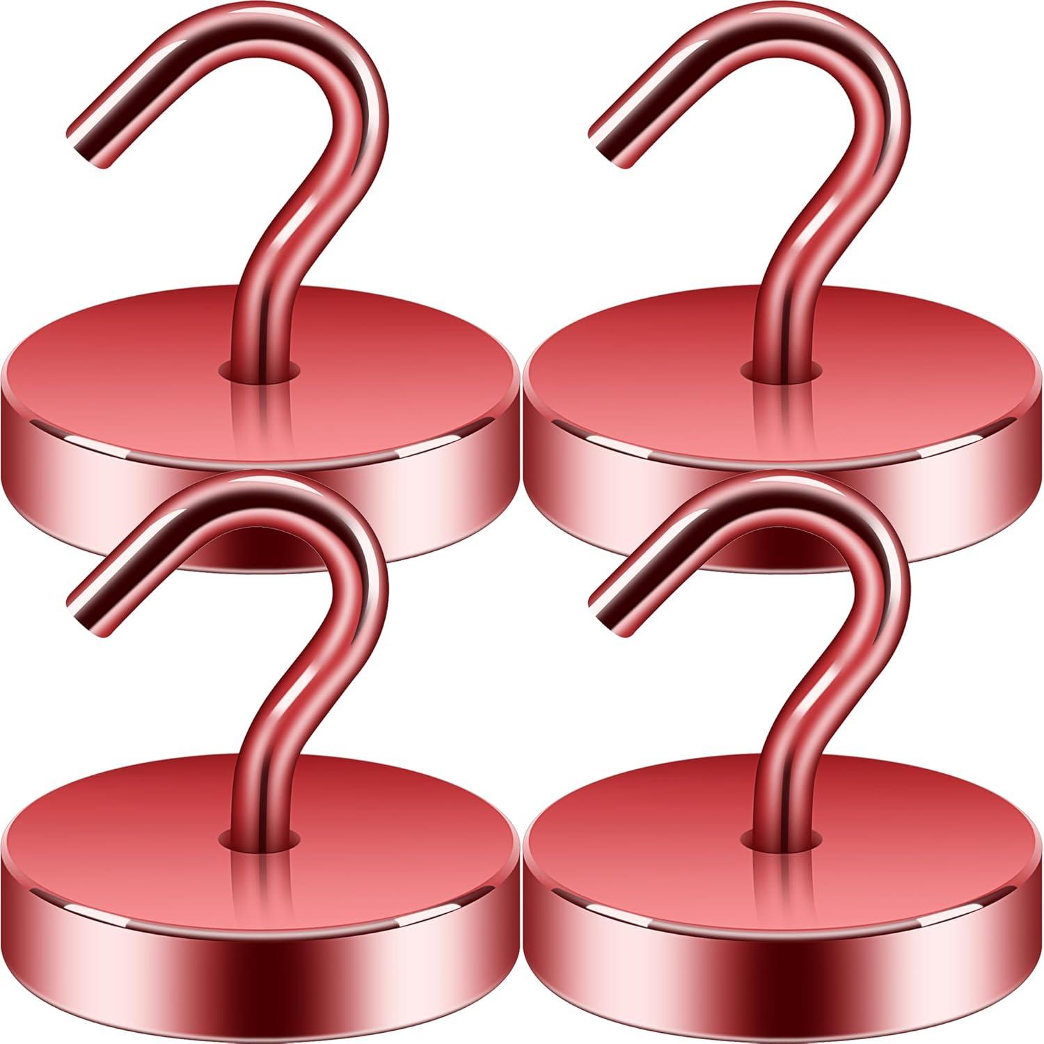 Neosmuk Magnetic Hooks Showdown: Red Design... 10lb+ Capacity for Cruise Ship Travel