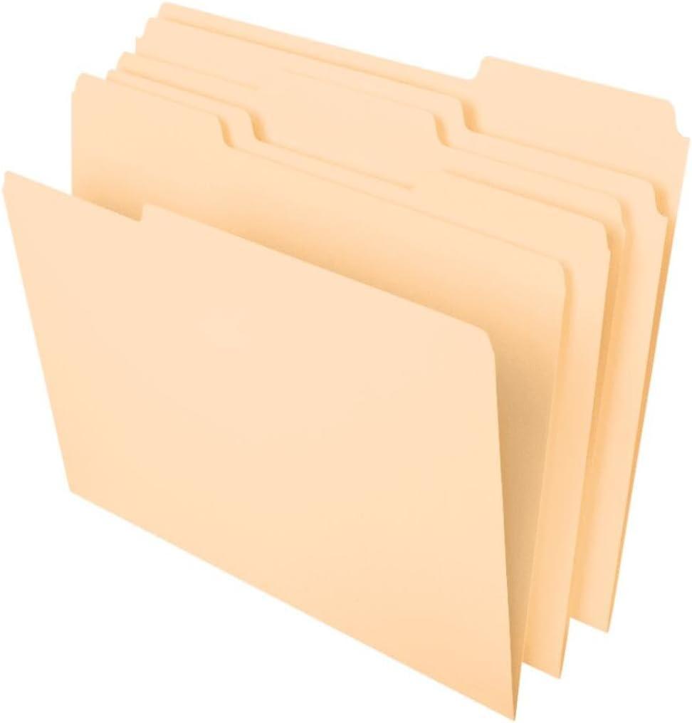 Pendaflex File Folders: Tested vs. Classic Manila Tabs, 100/Box (65213)