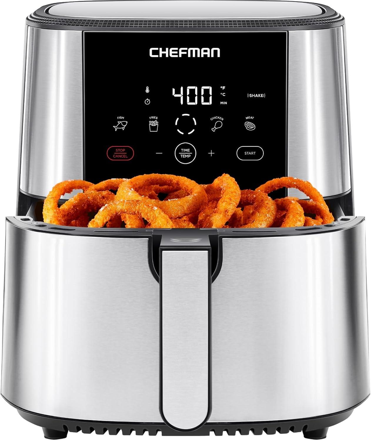 Chefman TurboFry Touch Air Fryer Showdown: 8-Qt, One-Touch, Surprising Efficiency, Nonstick, Automatic-Stainless Steel Tested!