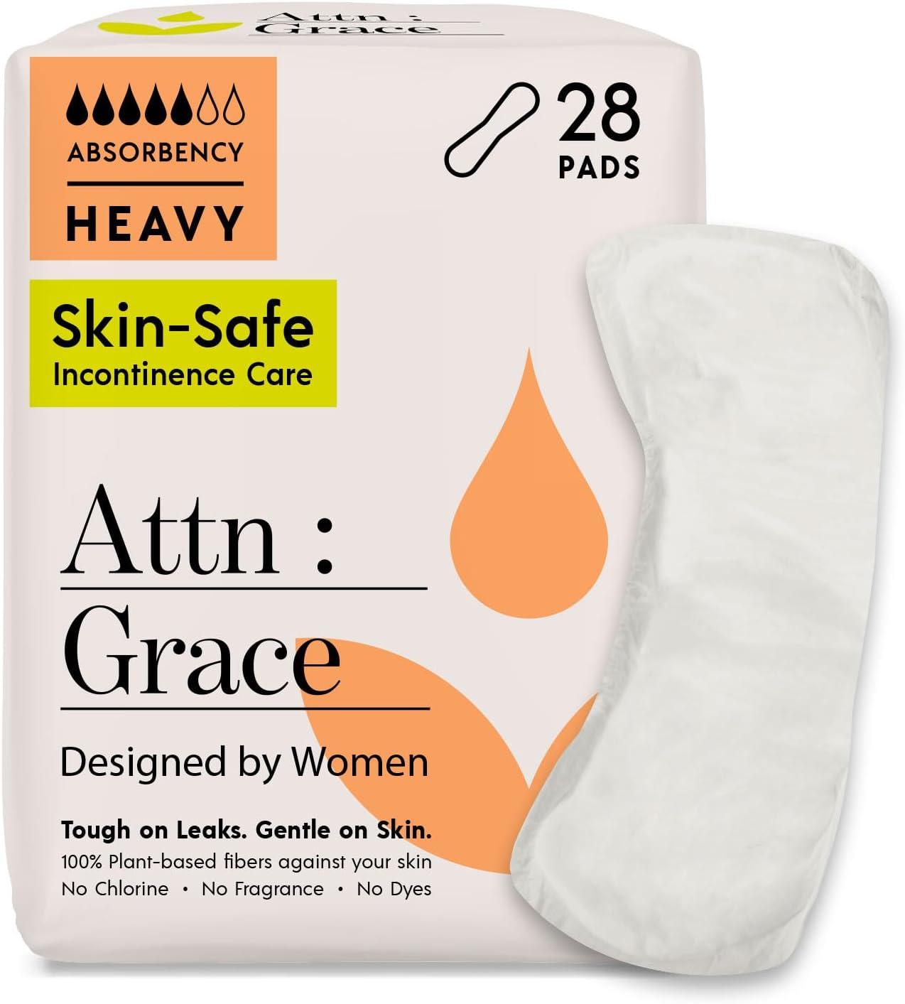 Attn: Grace Heavy Incontinence Pads Tested for Sensitive Skin & Plant-Based Comfort